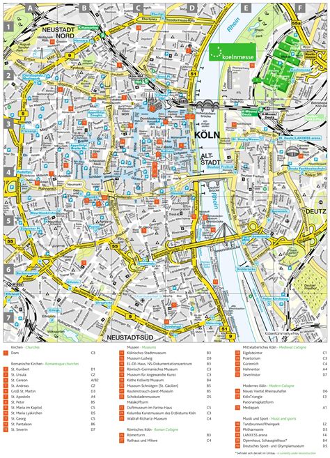 map of cologne germany attractions.